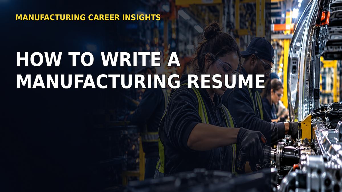 How to Write a Manufacturing Resume