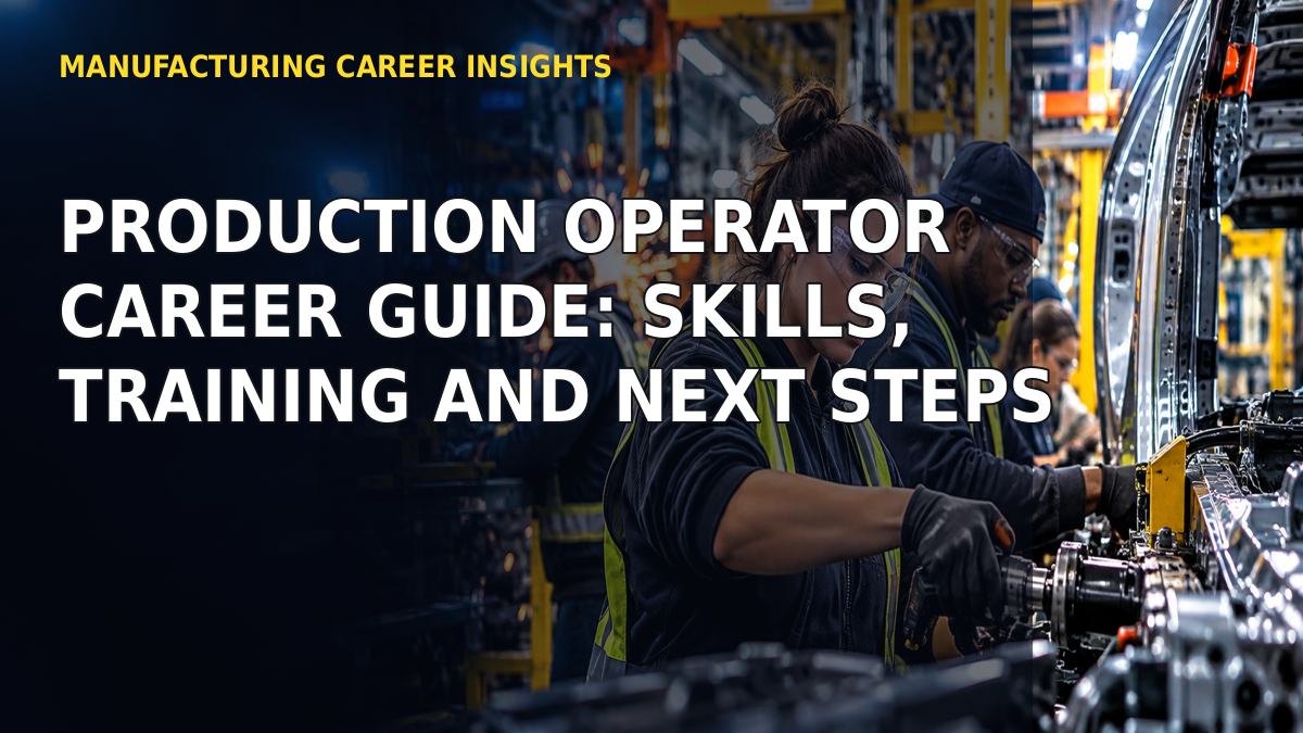 Production Operator Career Guide: Skills, Training and Next Steps