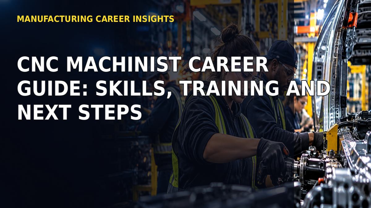 CNC Machinist Career Guide: Skills, Training and Next Steps