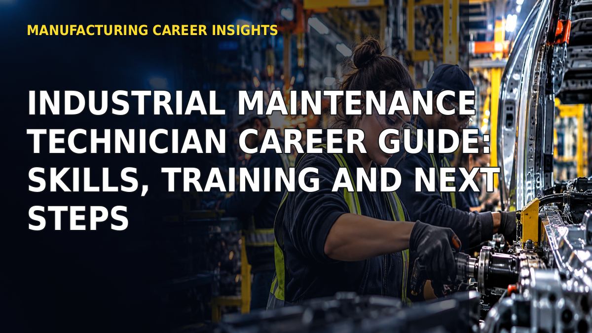Industrial Maintenance Technician Career Guide: Skills, Training and Next Steps