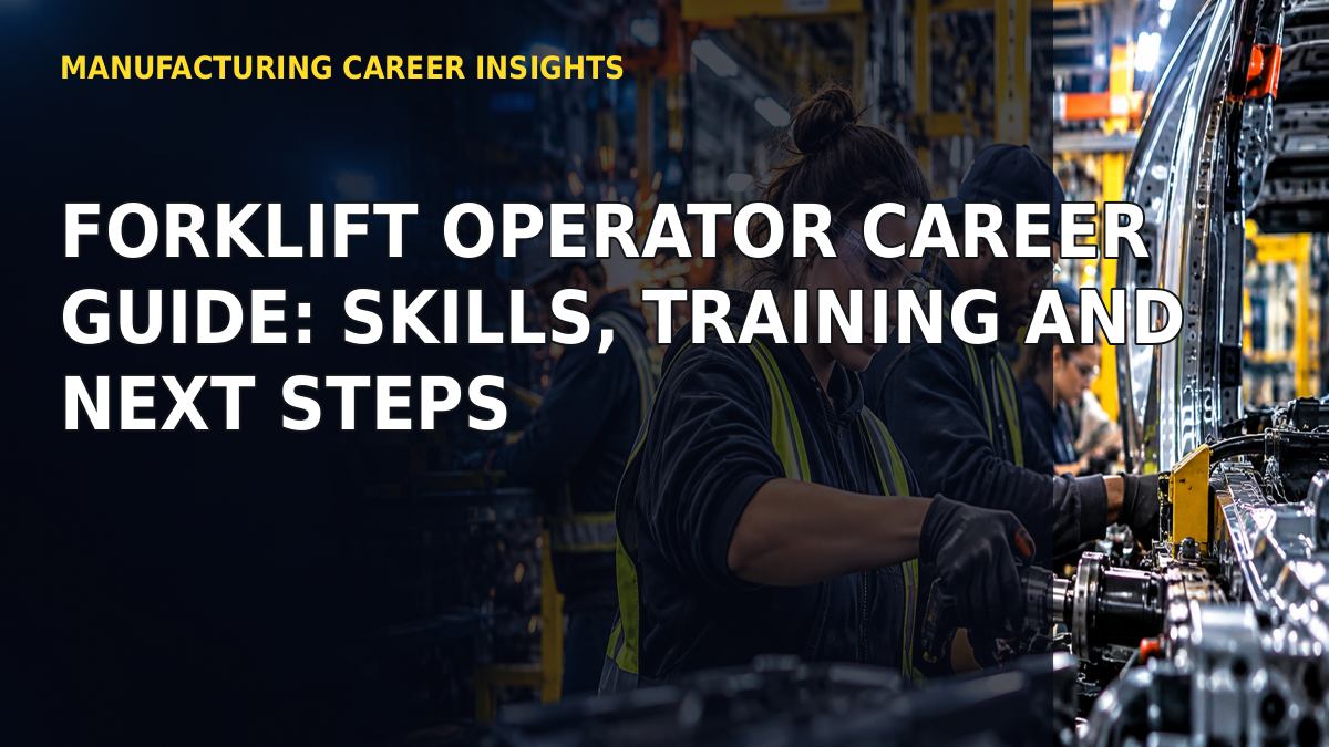Forklift Operator Career Guide: Skills, Training and Next Steps