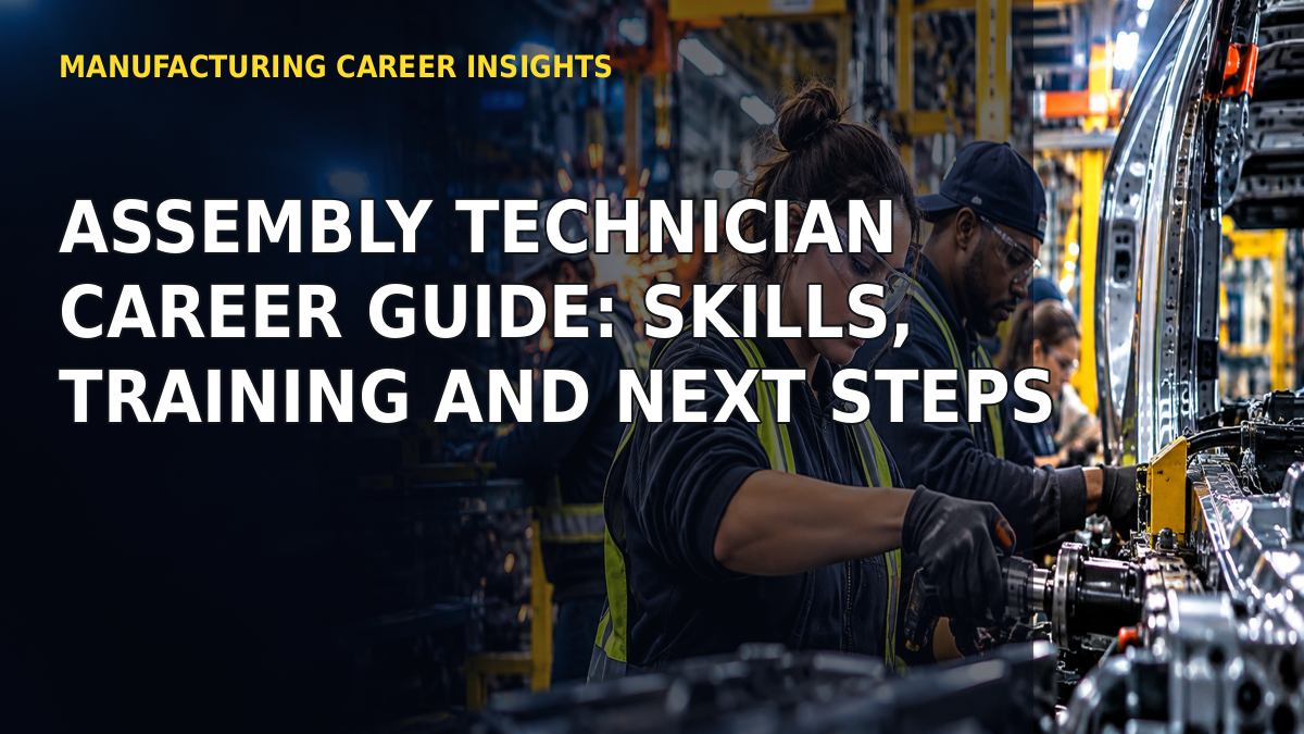 Assembly Technician Career Guide: Skills, Training and Next Steps