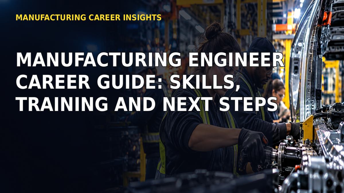 Manufacturing Engineer Career Guide: Skills, Training and Next Steps