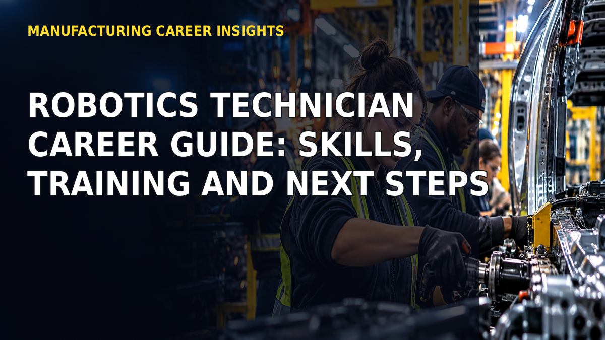 Robotics Technician Career Guide: Skills, Training and Next Steps