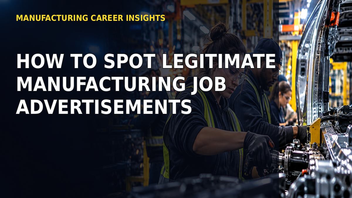 How to Spot Legitimate Manufacturing Job Advertisements