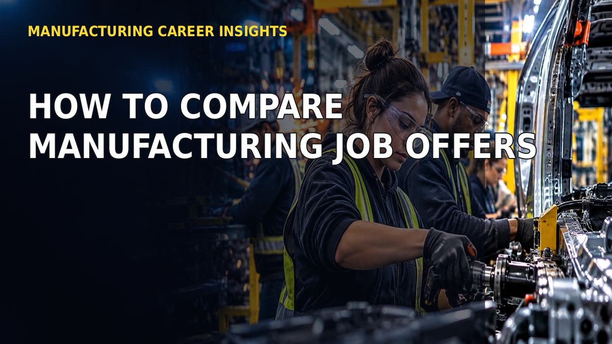 How to Compare Manufacturing Job Offers
