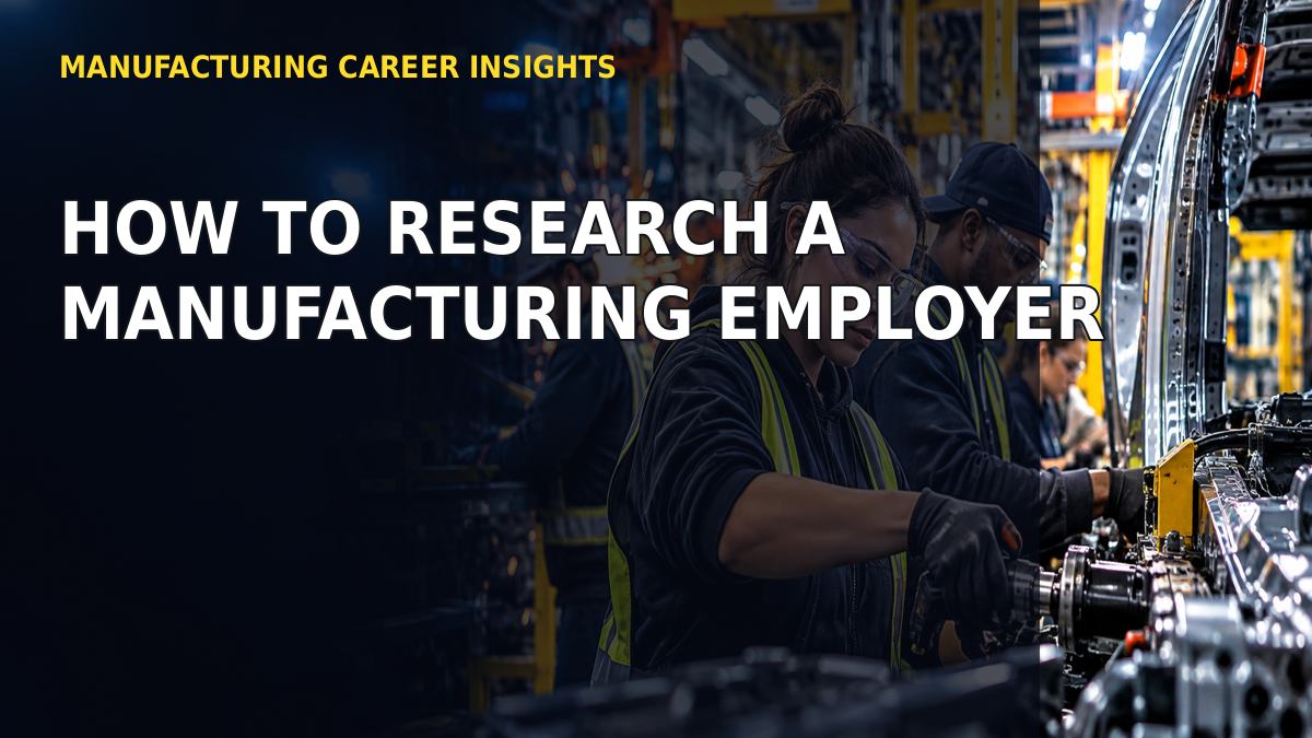 How to Research a Manufacturing Employer