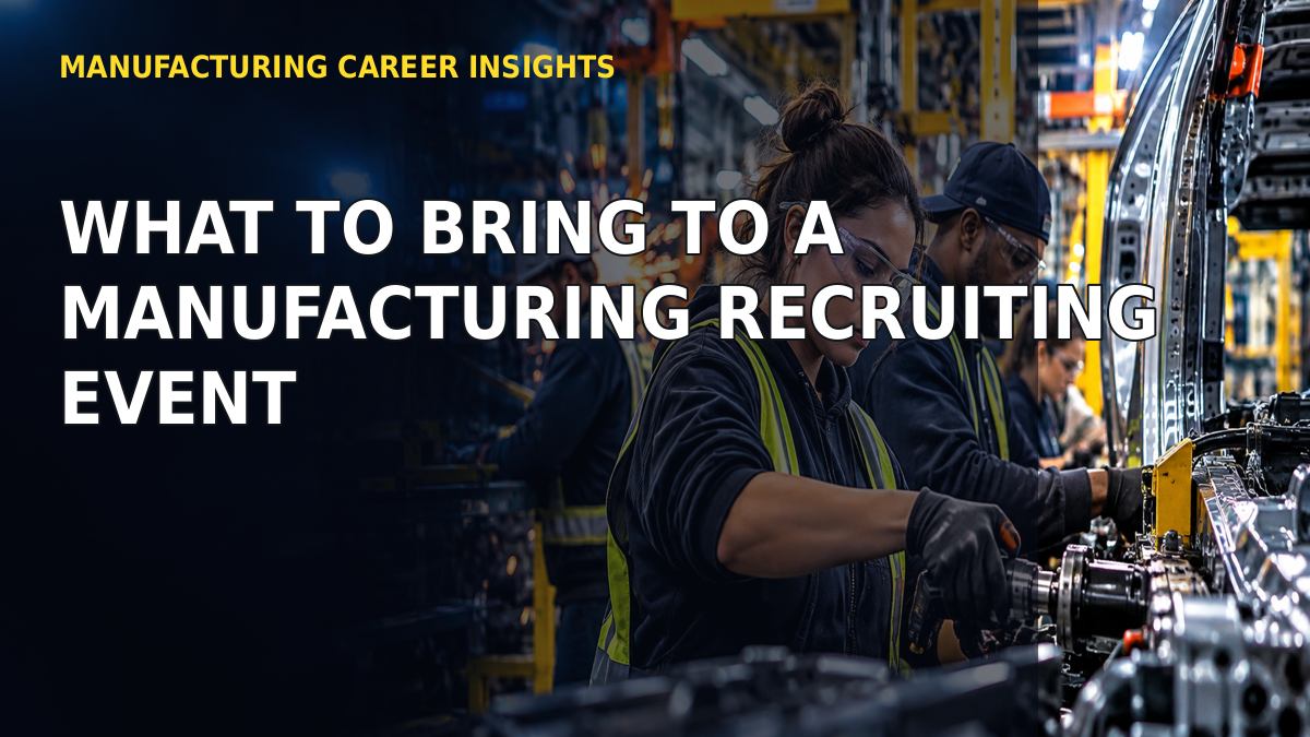What to Bring to a Manufacturing Recruiting Event