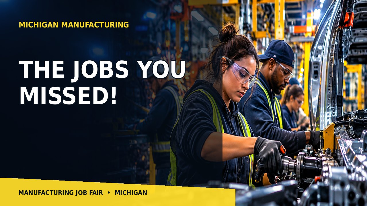 Manufacturing jobs and career opportunities in Muskegon - promotional illustration